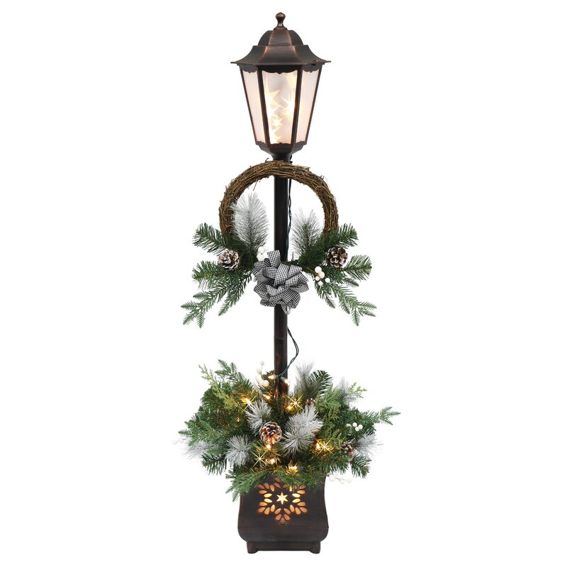 Prelit Christmas Lamp Post Lighted Display & Reviews Birch Lane